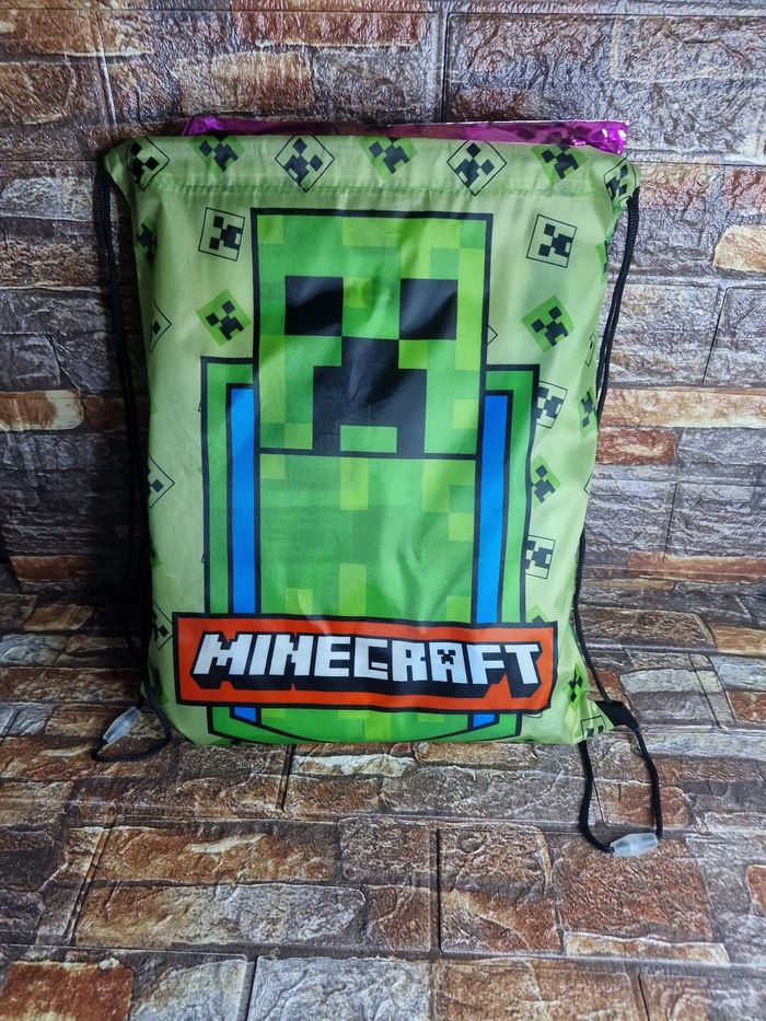 Sac de sport Minecraft Creeper vert – sac à cordons enfant gamer