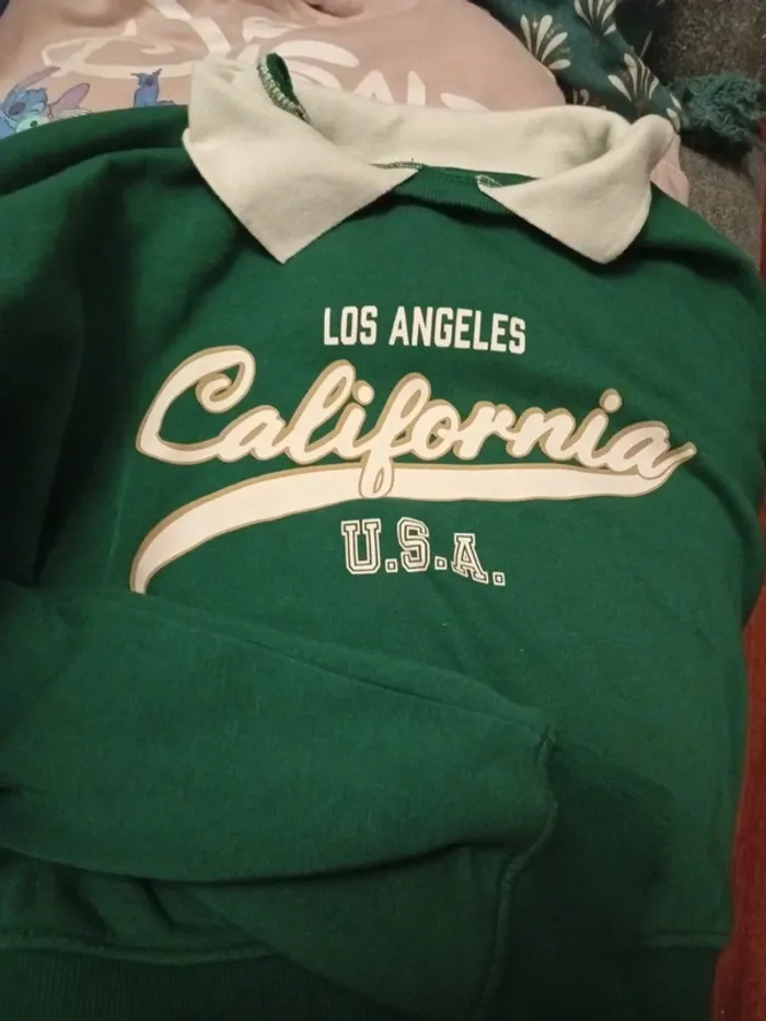 Sweat vert large taille xs - photo numéro 2