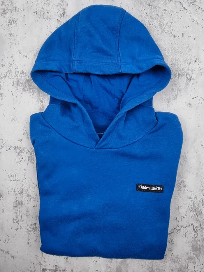 Sweat à capuche Teddy Smith bleu – Taille 12 ans Garçon (mesures en photos) - photo numéro 2