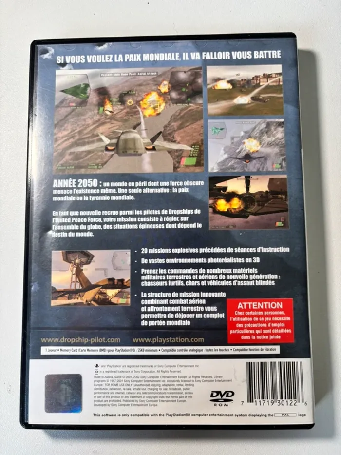 Jeux Sony PlayStation 2 dropship force alliée pour la paix complet - photo numéro 2