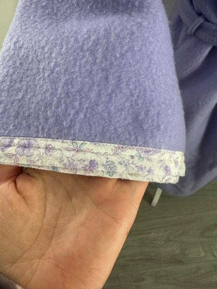 Peignoir long polaire lila mauve Triumph T40 L - photo numéro 4