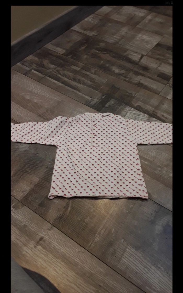 Tee shirt manche longue blanc mouton rouge - photo numéro 5