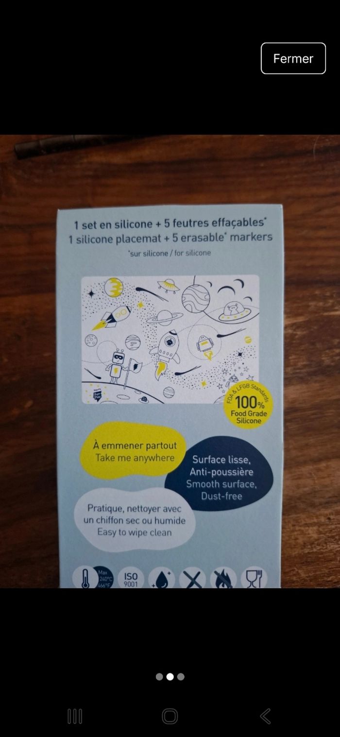 Set de table à colorier espace - photo numéro 2