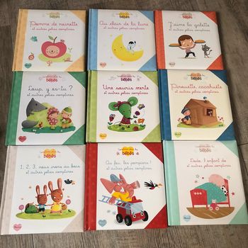 Lot 9 livres comptines pour les bébés fleurus