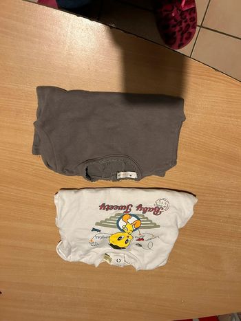 Lot 2 maillots maillots longue taille 12 mois