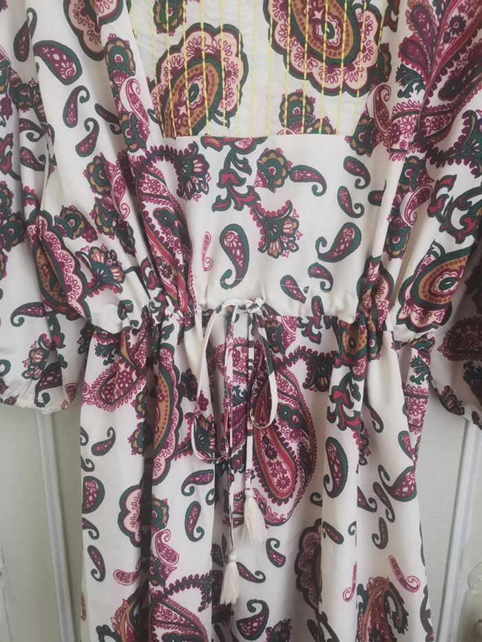 🍙 Robe motif fleurs de cachemire taille 44-46 - photo numéro 4