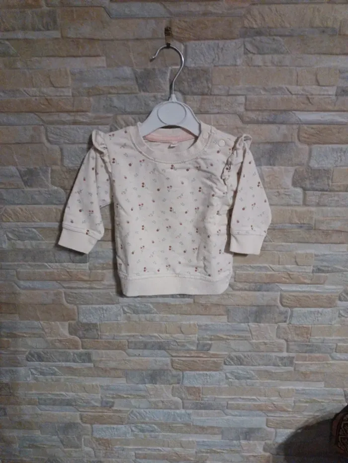 Sweat écru fleuri Zeeman 3M - photo numéro 1