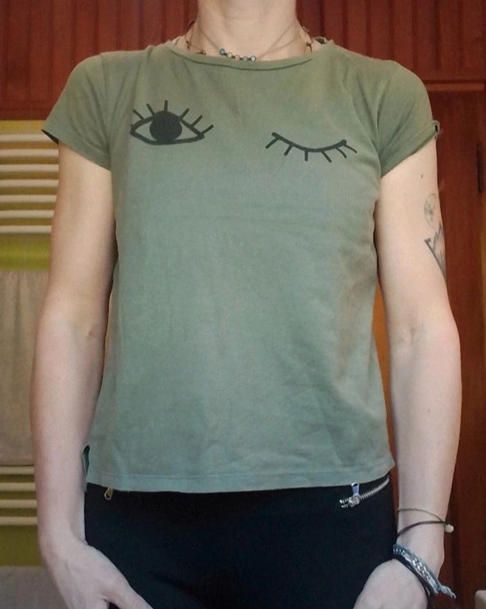 T-shirt femme vert kaki Jennyfer - photo numéro 3