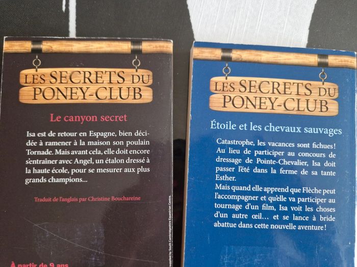 Lot 2 livres les secrets du poney club - photo numéro 2