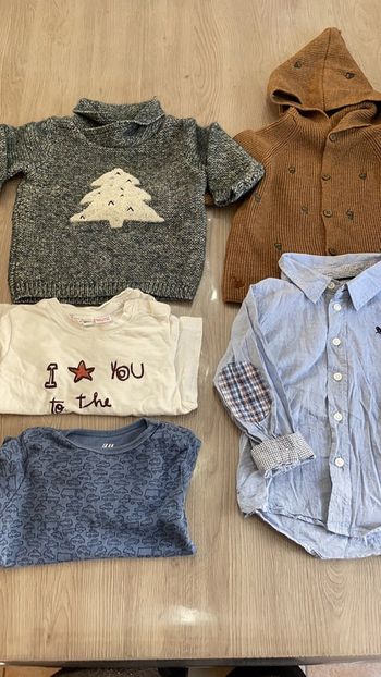 Lot de 6 vetements 9/12 mois H&M et Zara