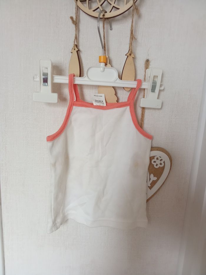 Débardeur bébé fille en 6 mois, blanc, motifs - photo numéro 3