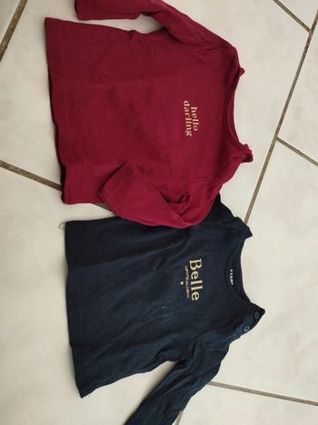2 teeshirts 1 mois