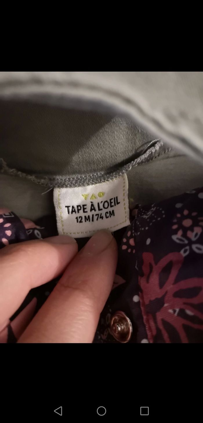 Lot 2 robes salopettes + 1 haut 12 mois - photo numéro 4