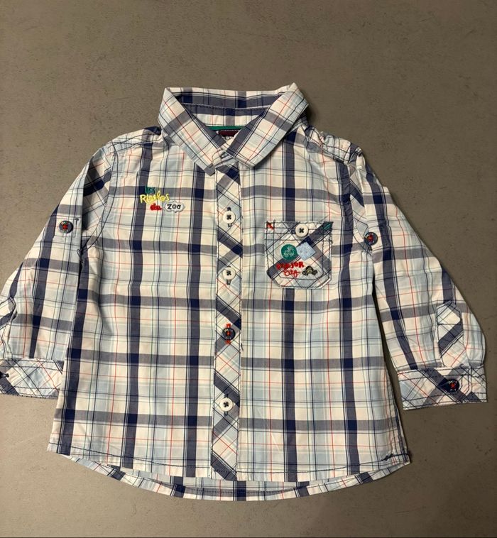 Chemise manches longues sergent major taille 6 mois
