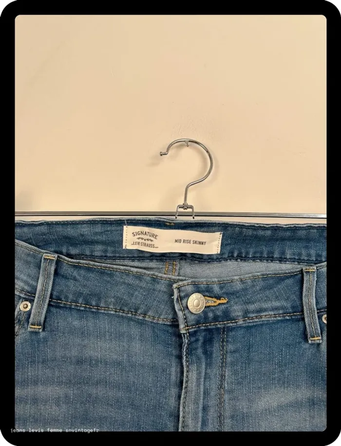 Jean Levi's Signature Femme Mid Rise Skinny Bleu | 22M FR52 | Très Bon État | BP90 - photo numéro 3