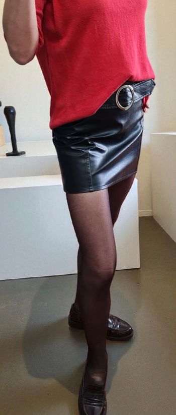 Mini jupe simili cuir