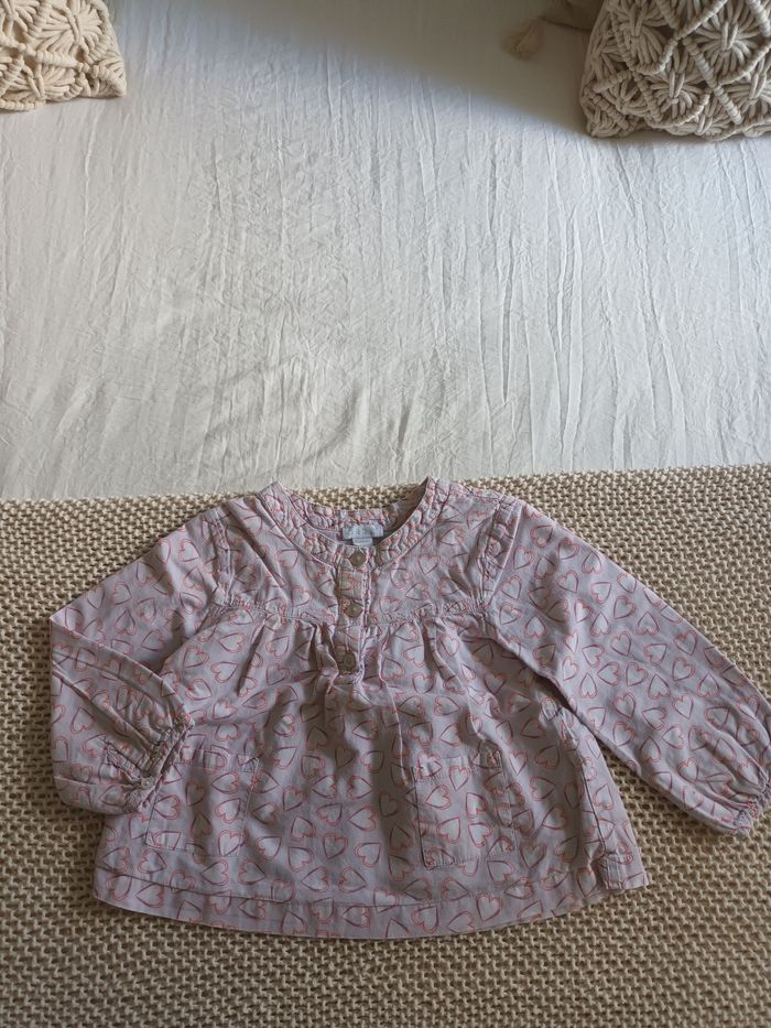 Blouse cœurs Okaïdi 23 mois