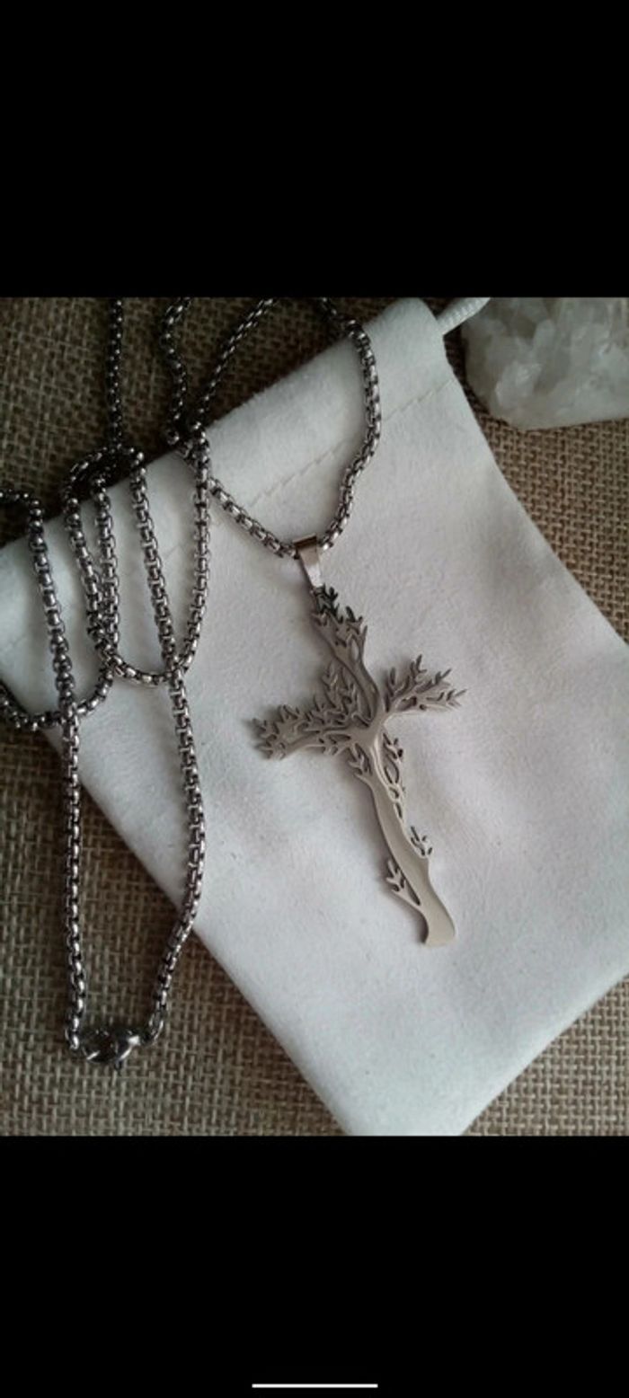 Collier arbre argentée - photo numéro 2