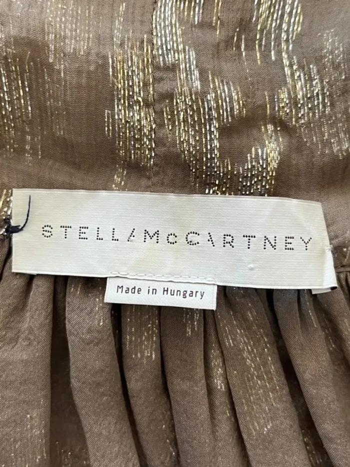 Blouse sans manches marron et doré Stella McCarteney - photo numéro 6