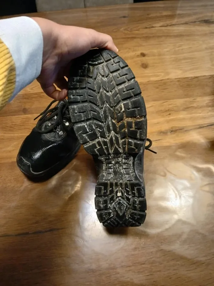 Chaussures de sécurité en cuir 43 noir - photo numéro 2