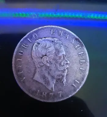 Italie Victor Emmanuel II - 5 lire 1877 Rome