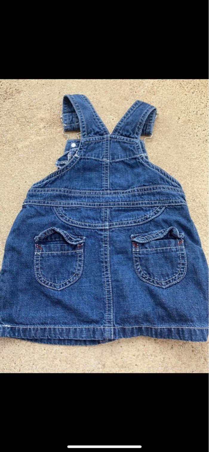 Robe en jeans bleu et rouge - photo numéro 3