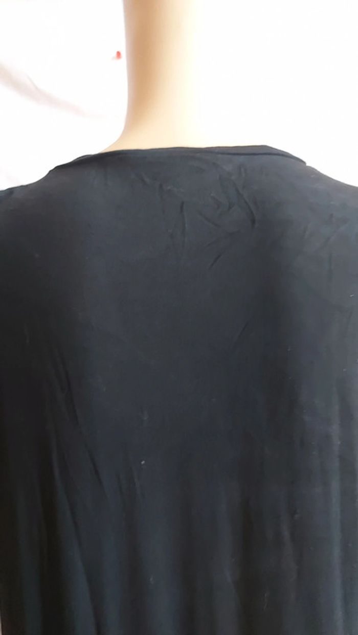 T-shirt noir et blanc - long et fin / coolcat / taille S - photo numéro 7