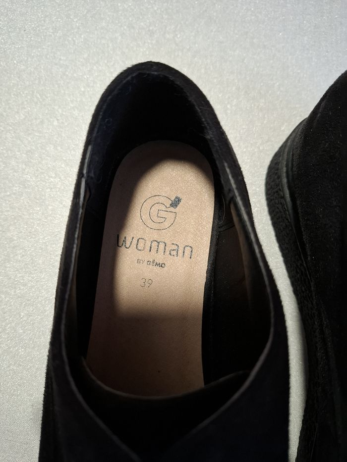 Belles chaussures derby femme G'Woman daim noir 39 comme neuves - photo numéro 8