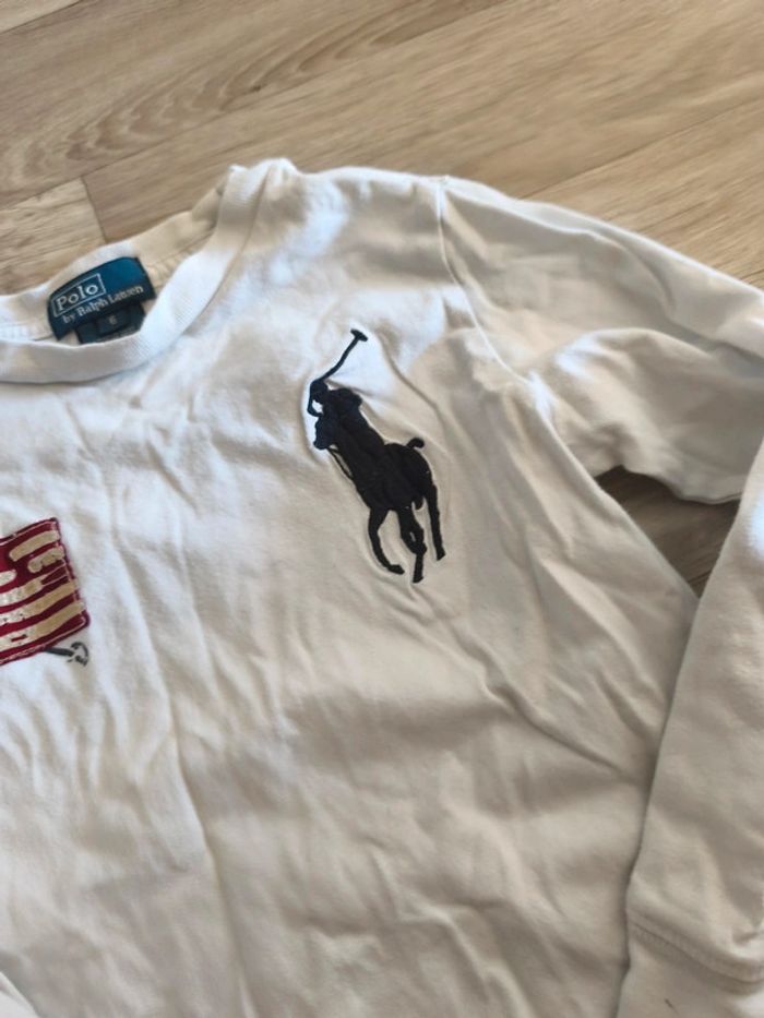 Tee shirt manches longues  de marque Ralph Lauren taille 6 ans - photo numéro 3