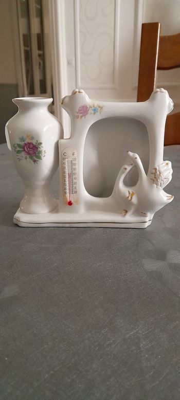 Vase/ cadre photo et thermomètre
