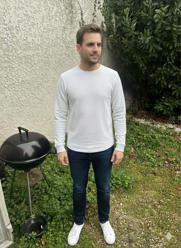 Pull Celio taille L blanc - photo numéro 2