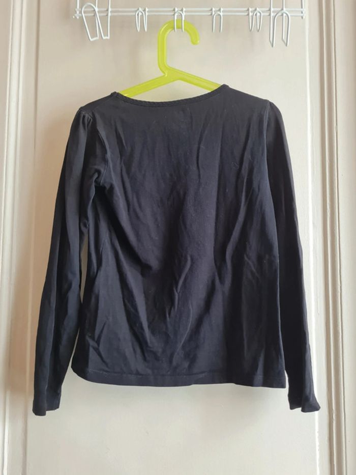 Tee shirt manches longues H&M noir taille 10 ans - photo numéro 2