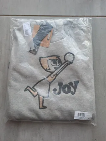 Sweat gris coton bio visuel Joie Vice-Versa