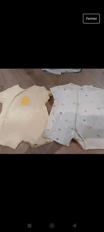 Lot 3 combishort 3 mois tex