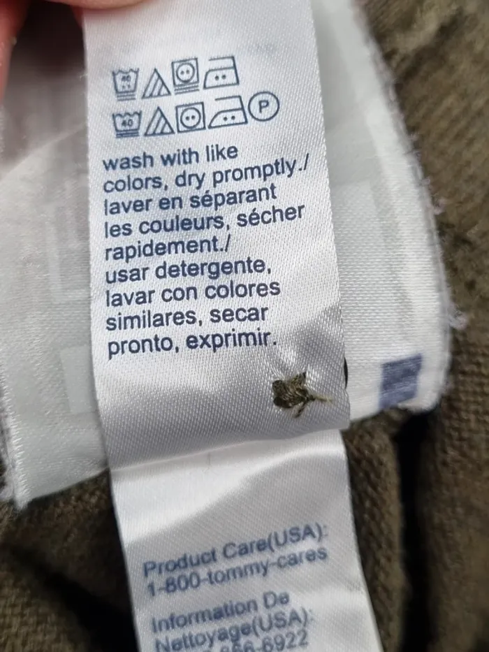 Pull 1/4 boutonné kaki Tommy Hilfiger – Taille M Homme (mesures en photos) - photo numéro 11