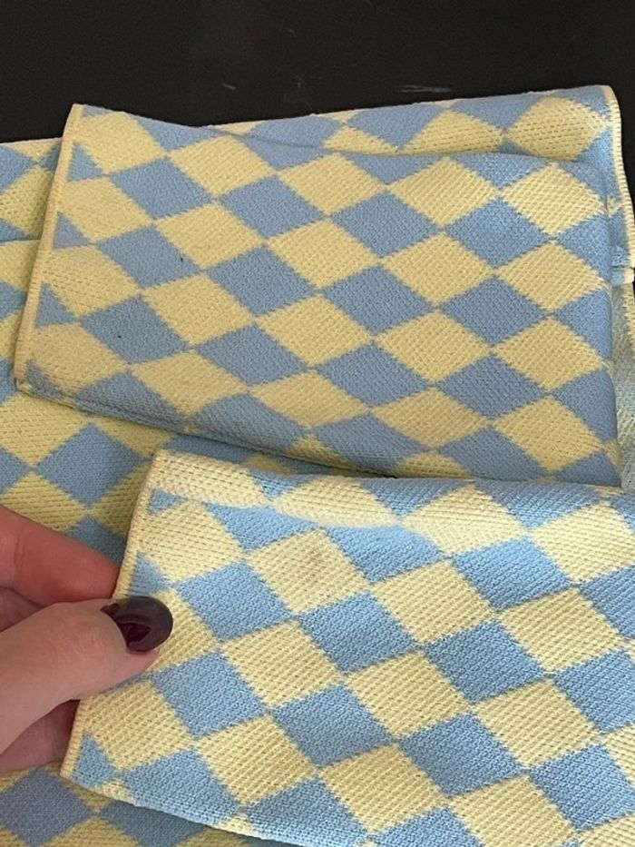 Maglia a rombi giallo e azzurro - photo numéro 3