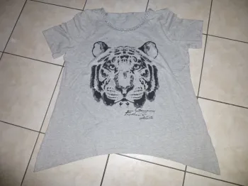 tunique tee-shirt long gris KIABI taille XL