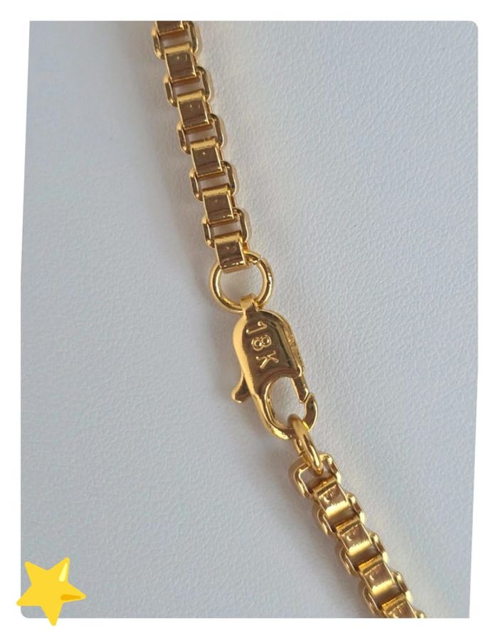 Collier maille vénitienne 50cm 4mm 18k - photo numéro 4