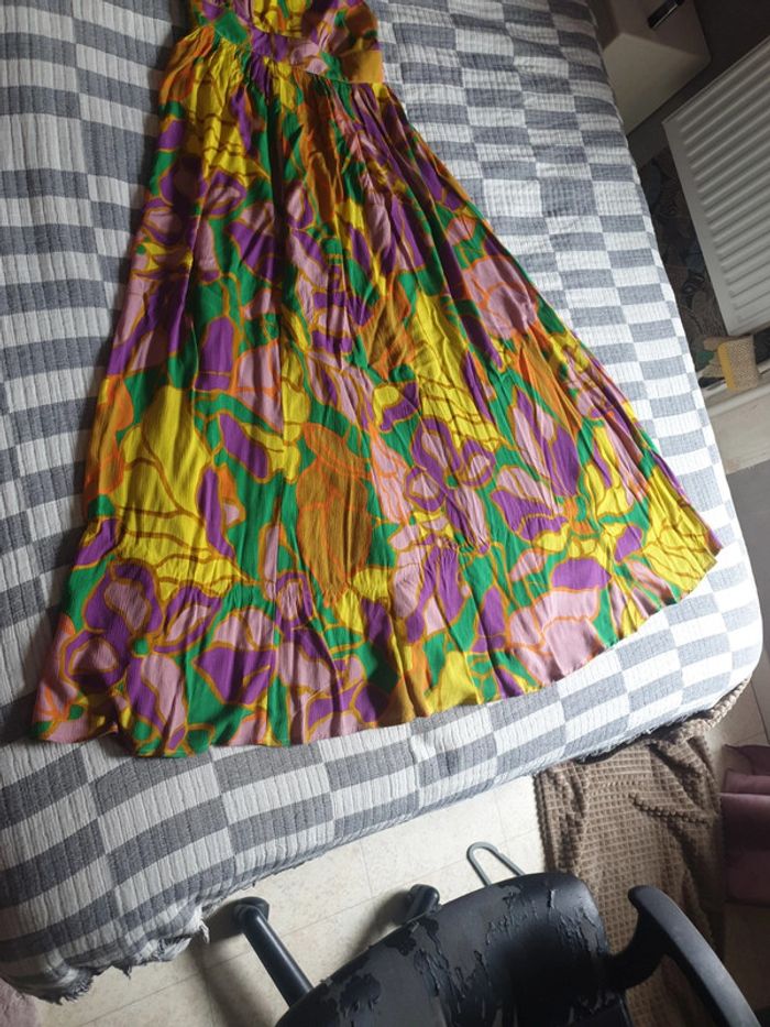 Magnifique robe longue imprimé multicolore PROMOD - photo numéro 5