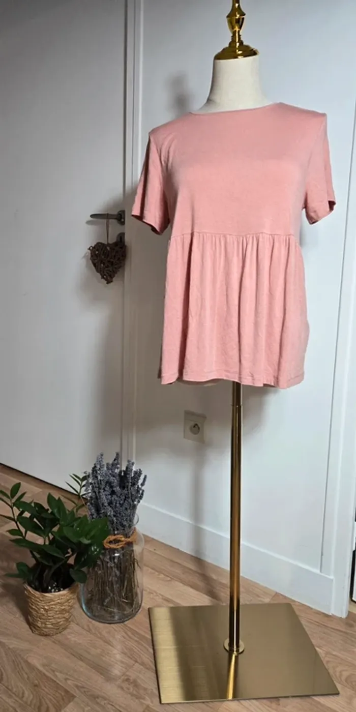 T-shirt/top  rose poudré 38/40 Esmara - photo numéro 2