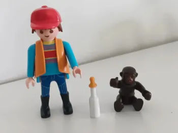 Soigneur avec singe playmobil
