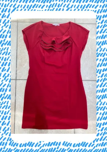 Robe manches courtes rouge doré Anna field 38 M