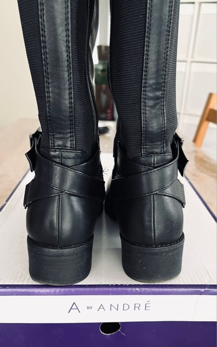 Bottes en cuir noires « André » pointure 37 - photo numéro 2
