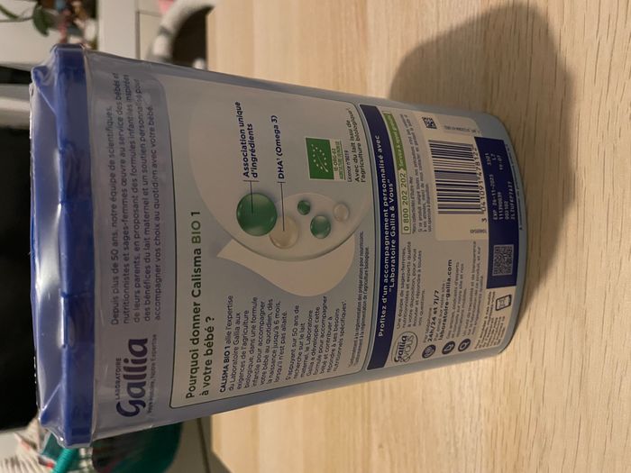 Lait en poudre bébé Gallia Calisma bio - photo numéro 2