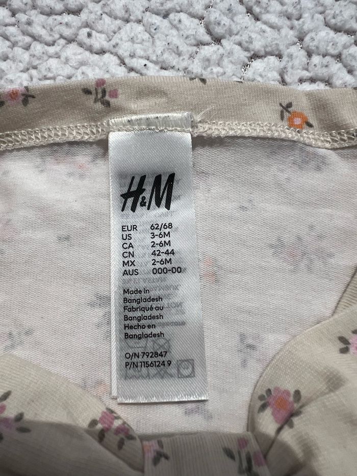 Lot de 2 bonnets avec noeuds taille 62/68 H&M - photo numéro 7