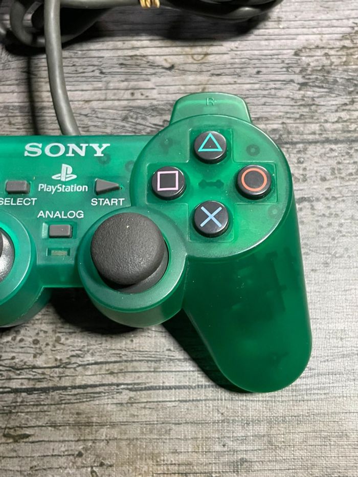 Manette DualShock PS1 Loose Ed limite Verte transparente Sony - photo numéro 3