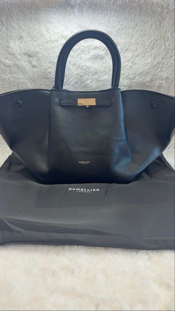 Sac vintage en cuir noir Demellier