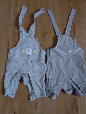 Lot Lot 2 salopettes motif animal
