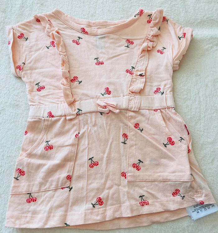 Robe corail Levi’s 12 mois 80cm avec sa culotte/cache couche - photo numéro 2