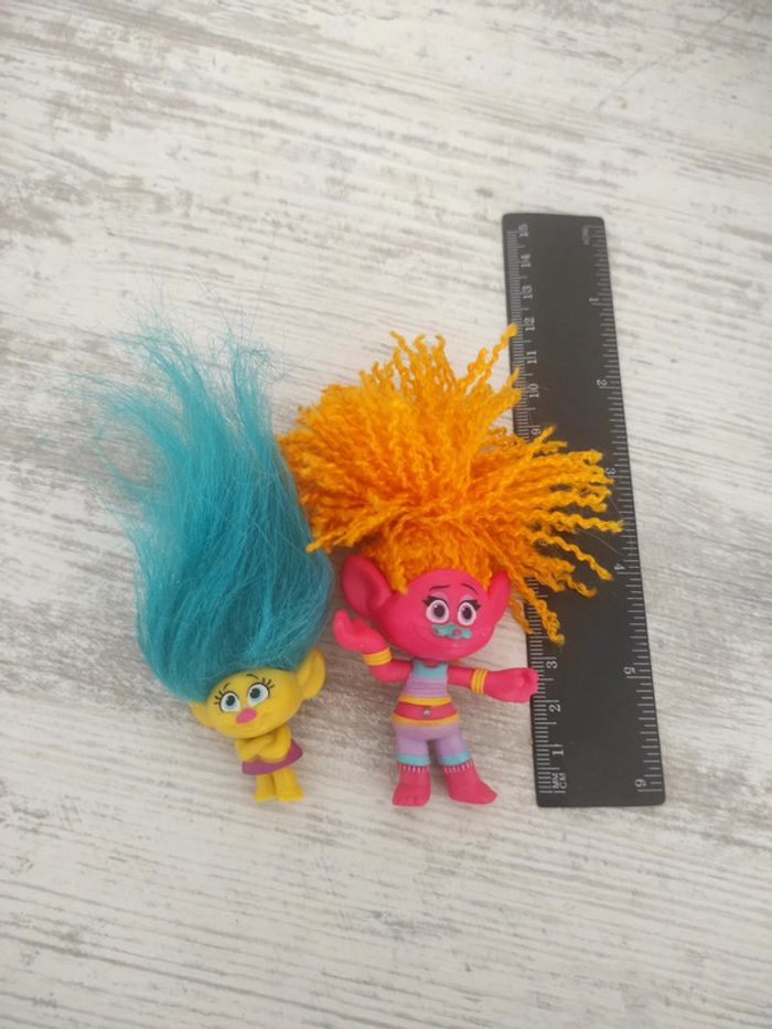Lot de deux poupées les trolls - photo numéro 3